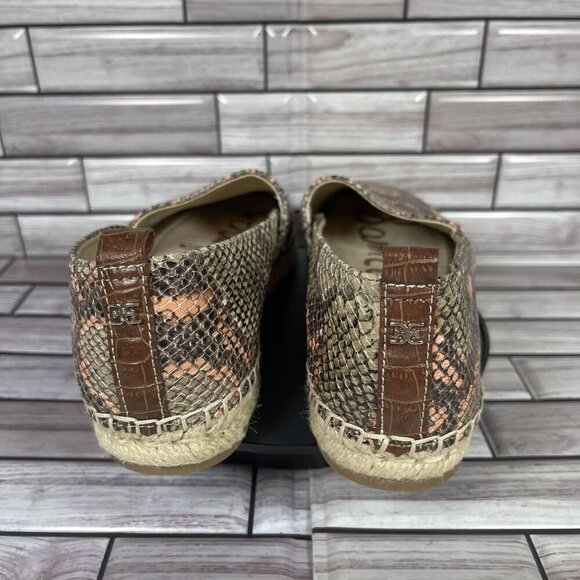 Sam‎ Edelman Women's Leather Snake Print Slip-On Espadrille Shoe Size 7-NEW - Picture 4 of 8